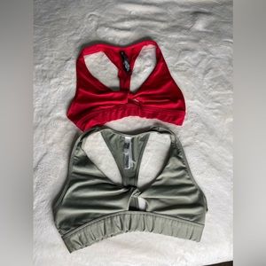 Pink sports bras